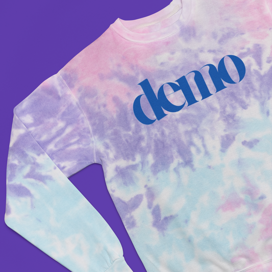 Demo Tie Dye Crew Neck Sweatshirt - Bulk